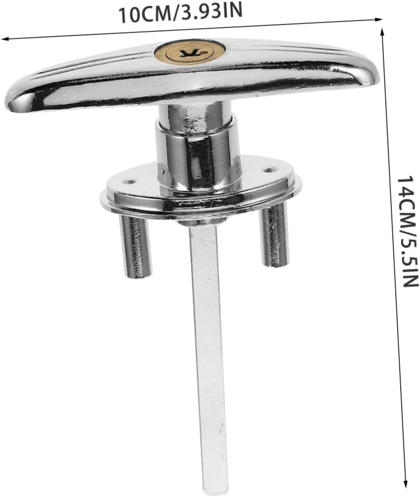 Garage Door Lock Kit with T-Handle and Long Shaft Keyed Garage Door Locks with 2 Brass Keys for Residential and Commercial