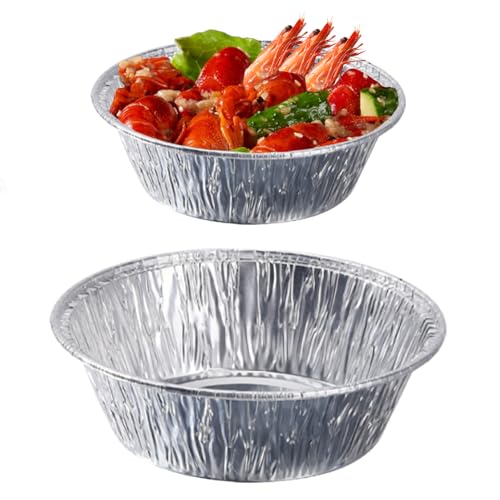 50 Pack Pie Pans,Mini Pie Tins Disposable Aluminum Foil Tart,pie Pans for Baking Personal Mini Pies, Easily Stack & Store, Freeze & Reheat (4 inch)