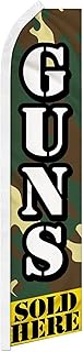 Guns Sold Here Camo Advertising 2.5'x11.5' Super-Knit Poly Super Flag Banner