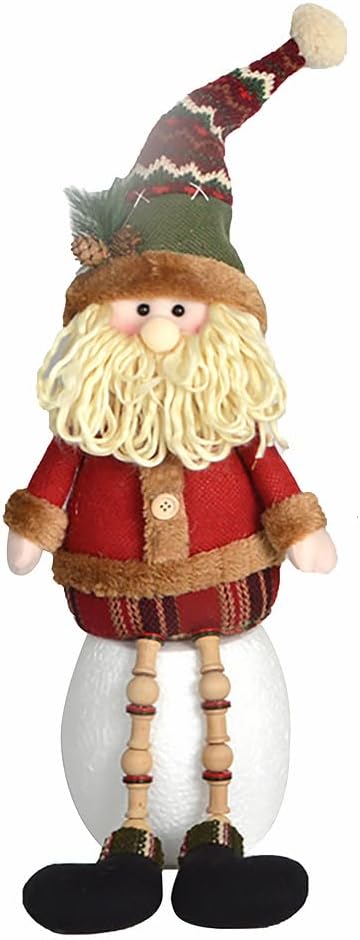 Handmade Christmas Sitting Elk Indoor Decorations Animated Xmas Deer Plush Presents Holiday Party Gift Tabletop Decorations