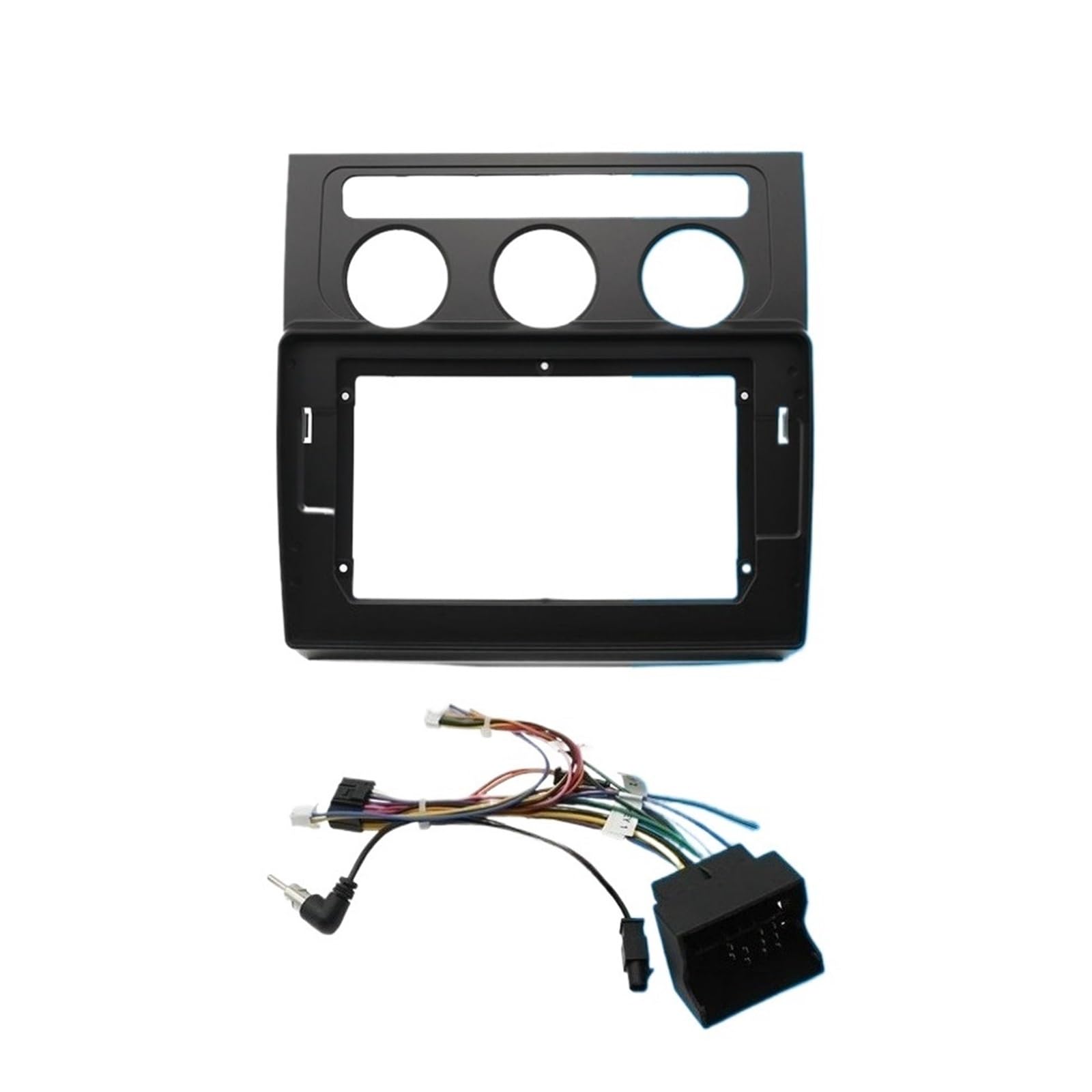JKELPV Car Radio Frame Kit Fit For VW Touran 2004-2008 Audio Dash Kits Frame Facia Panel Car Radio Fascia Frame 10inch Radio adapter(Only FrameB Cable)