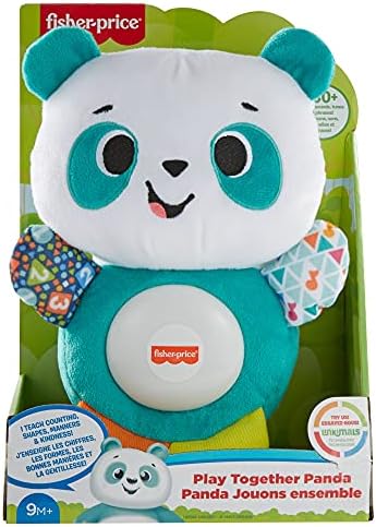 Fisher-Price Linkimals Play Together Panda - UK English Edition, musical learning plush toy for baby and toddler ages 9 months and older