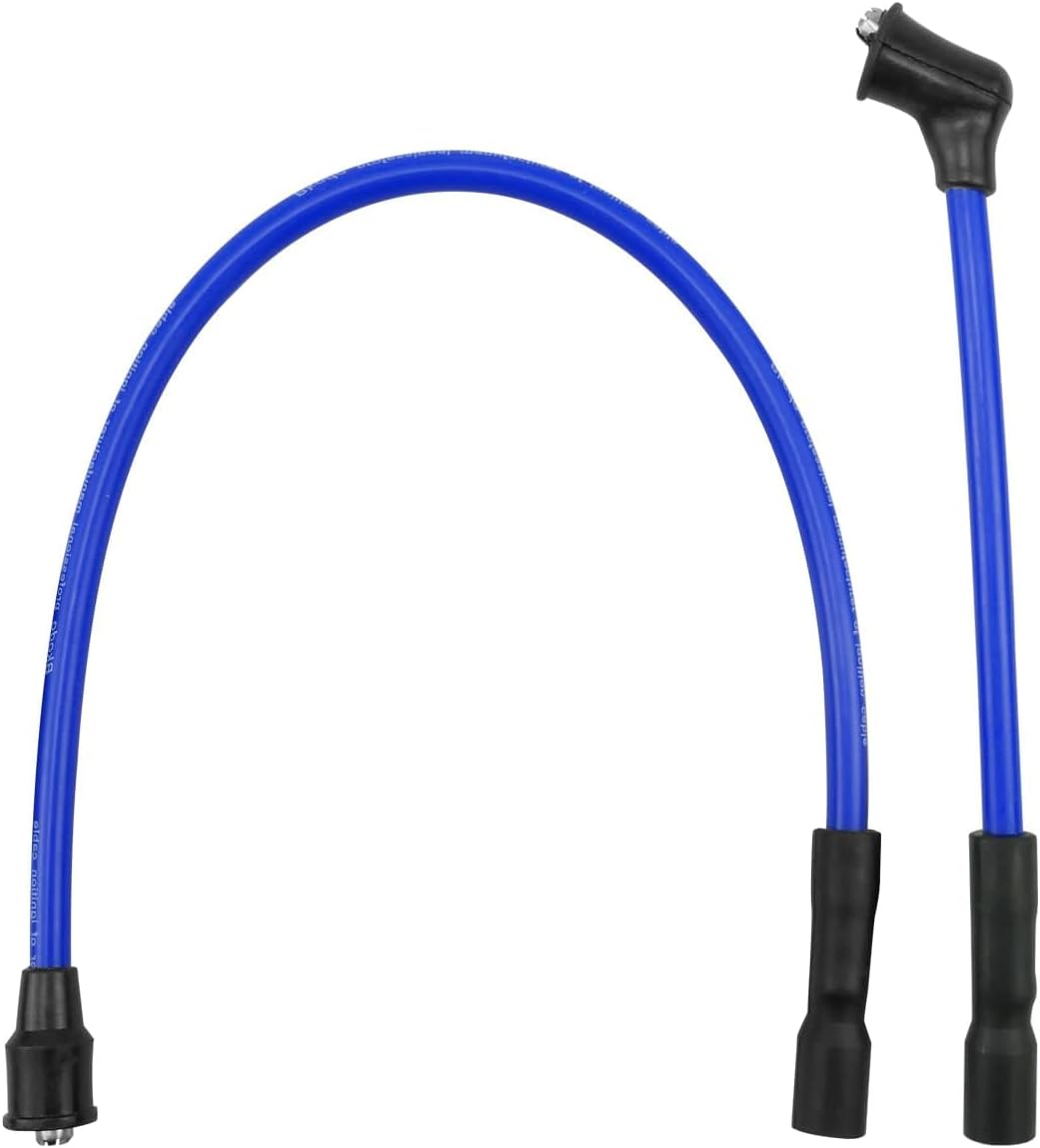 TIKSCIENCE 10mm Spark Plug Wire Fits for Harley Davidson Sportster 883 1200 XL 1986-2003, 2104-0143 - Blue Silicone