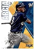 2019 Topps Fire Baseball #5 Orlando Arcia Milwaukee Brewers Official MLB Trading Card Target Exclusive
