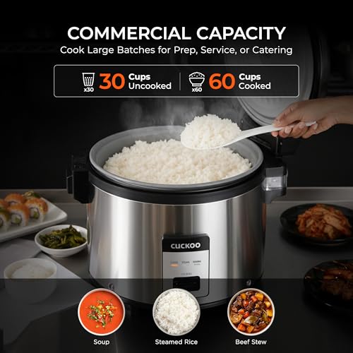 CUCKOO Commercial Rice Cooker and Warmer, 60-Cup Cooked, CR-3032 - Image 5