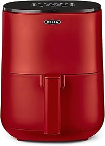 bella 3L Digital Air Fryer Multifunction 5-in-1 with Grill and Basket Non-stick Removable and Dishwasher Safe, 1400 Watt, …