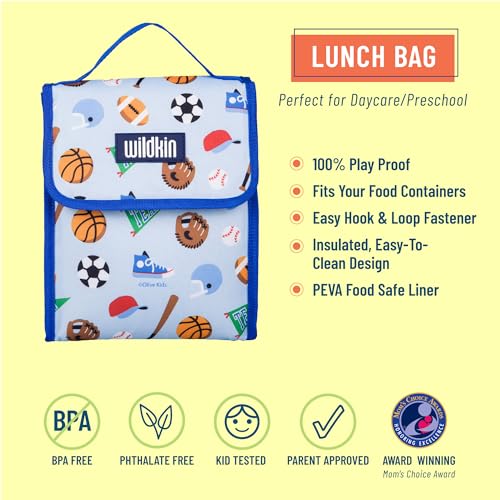 Wildkin Lancheira térmica infantil – reutilizável, ideal para lanches quentes/frios, escola e viagen