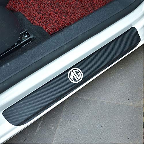Self Adhesive 4PCS Anti-Scratch Carbon Fiber Car Door Sill Scuff Guard Protector Stickers for MG