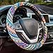 Valleycomfy Boho Universal 15 inch Steering Wheel Covers with Cloth for Women