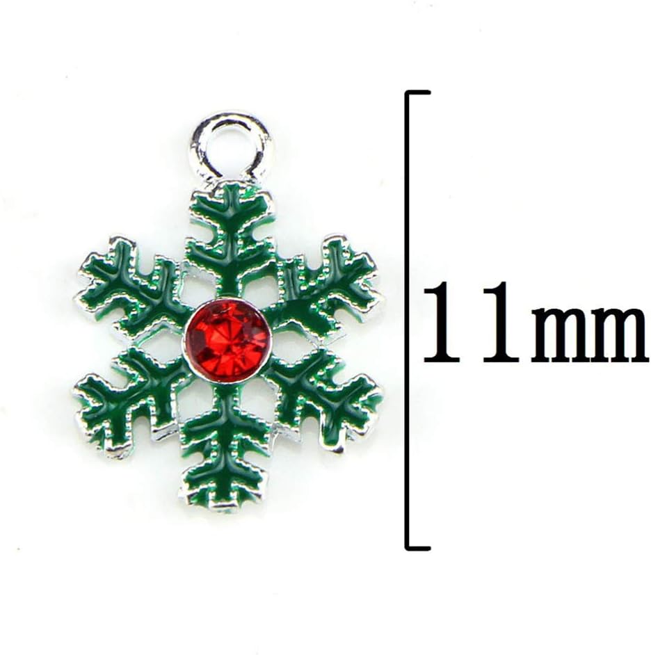 SUPVOX 15 Pcs Christmas Charms for Jewelry Making Alloy DIY Craft Pendants with Tree, Snowflake & Bow Bell - Image 5