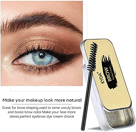 Ownest 2PCS Eyebrow Soap Kit,Brows Styling Soap,Long Lasting Waterproof Smudge Proof Eyebrow Styling Pomade for Natural Brows, 3D Feathery Brows Makeup Balm