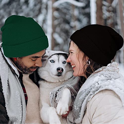 Image of ZOORON 1&2 Pack Beanie for Men Women Slouchy Beanie Hats Winter Knit Caps Soft Ski Hat Unisex