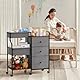 Baby Windel Caddy Organizer, 3-Stöckiger Multifunktionale Wickeltisch Organizer-Rollwagen, Mobiler Babyprodukte Organizer Rollwagen, Neugeborene Windeltasche Organizer, mit Trenner und Schubladen