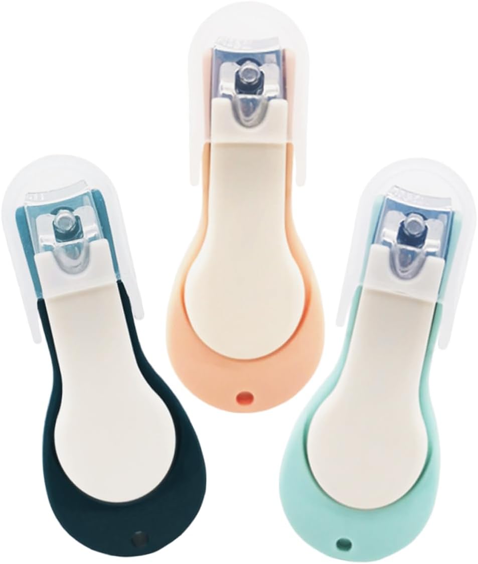 3pcs Baby Nail Clippers for Newborn and Toddler, Silicone