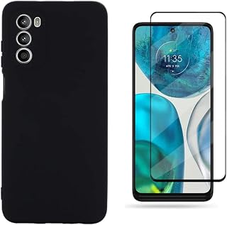 Capa Capinha Preta Aveludada Compatível Com Moto G82 + Película de Vidro Temperado 3D - (Hard Glass Store)