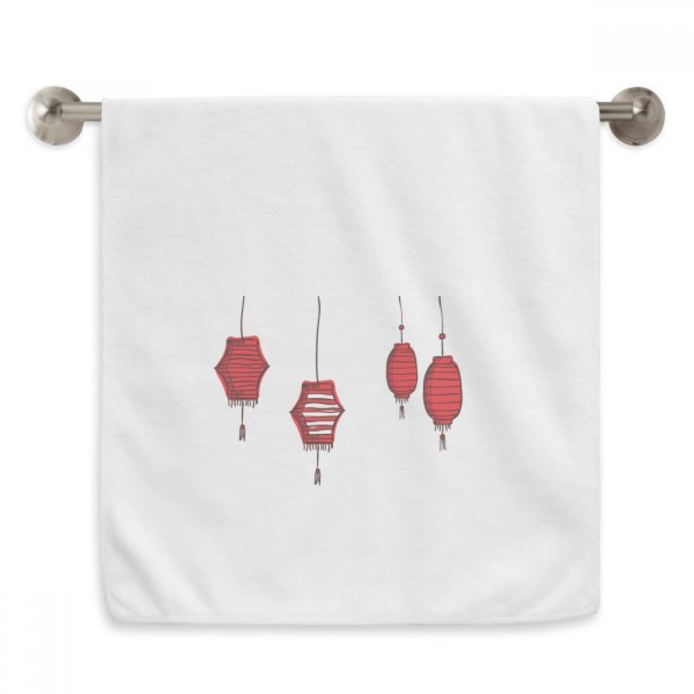 Serviette coq année chinoise 13x29 pouces en coton blanc moelleux pour le visage