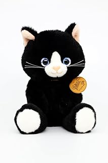 دمية قط ناعمة – لعبة قطط محشوة للأطفال – هدية مثالية للبنات والأولاد – قطن ناعم عالي الجودة - لون اسود – لعبة عصرية على شكل قطة