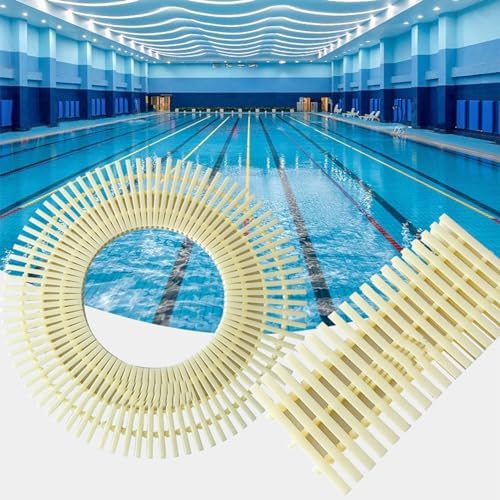 5 Pack 25cm Pool Drain Overflow Grating, Splicable Gutter & Trench Drain Covers for Indoor/Outdoor Drainage Solutions, Durable & Easy to Install