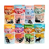 TASTY MIX BOX: Lucky Lou Lifestage Adult Katzenfutter nass Mix-Paket mit 4 Sorten (6 x 125g Pouches) - wahrhaft toller Geschmack für erwachsene Katzen ohne Getreide, Gluten & Zucker-Zusätze