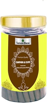 Camphor and Clove Incense Sticks Fresh Fragrance and Long Lasting for 24 Hours | with Stand Inside 24 Sticks