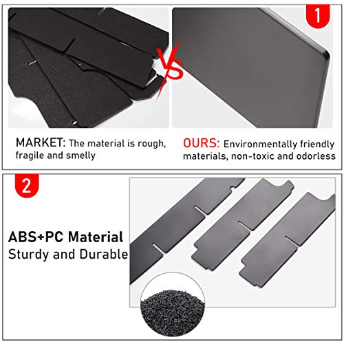 Jaronx Lower Center Console Organizer For 2019-2023 Dodge Ram 1500 And 2019-2023 Ram 2500/3500,Front Lower Center Divider+ Rear Lower Center Divider (Not For Classic, Longhorn, Limited, Trx) #TOP6