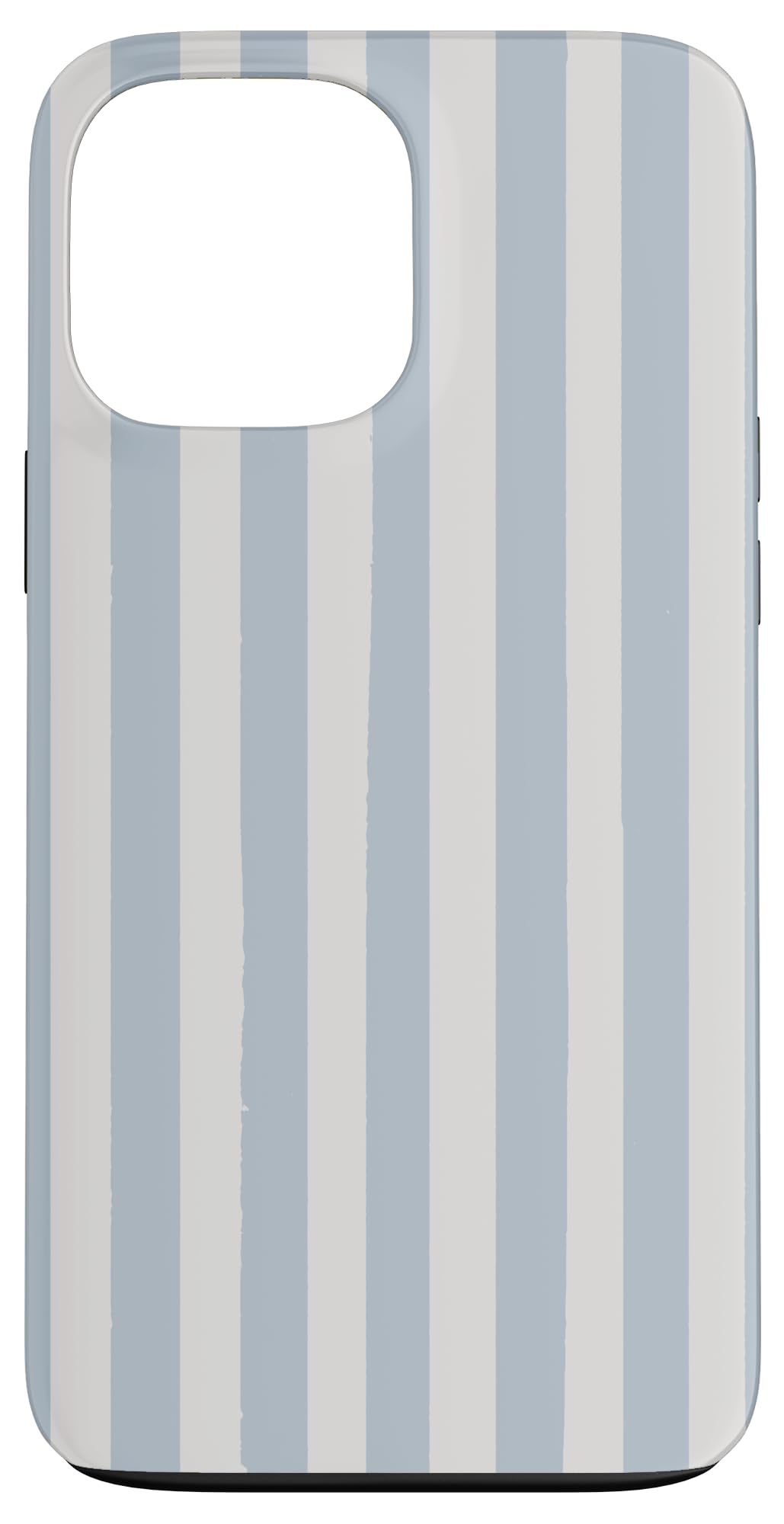 Cute White and Light Blue Stripes Geometric Line Pattern Case for iPhone 13 Pro Max