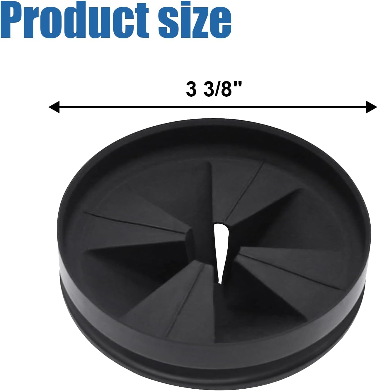 3 3/8" Garbage Disposal Splash Guard, Quiet Rubber Drain Insert, Sink Splash Guard QCB-AM Replacement for InSinkErator Evolution Series, Removable Disposal Parts (2 Pack)