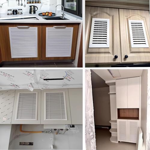 Air Vent Cover - 22x22 in White Aluminium Alloy, Two-Way Ventilation Register for Wall or Ceiling, Durable HVAC Register Grille, Modern Home Airflow Solution