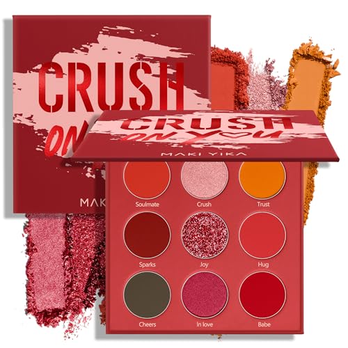 MAKI YIKA Black Grey Smokey Eyeshadow Palette Matte Black White Gray Silver Smoky Eye Shadow 9 Colors Eyeshadows Eye Makeup For Goth Look -9Black