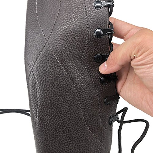 Nachvorn Handmade Leather Arm Guard Bow Hand Shooting Glove Black