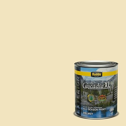 Vista 57 de Rodda Paint CASCADIA ZERO Interior Semi-Gloss Paint & Primer in One, Quart, Gold Tweed