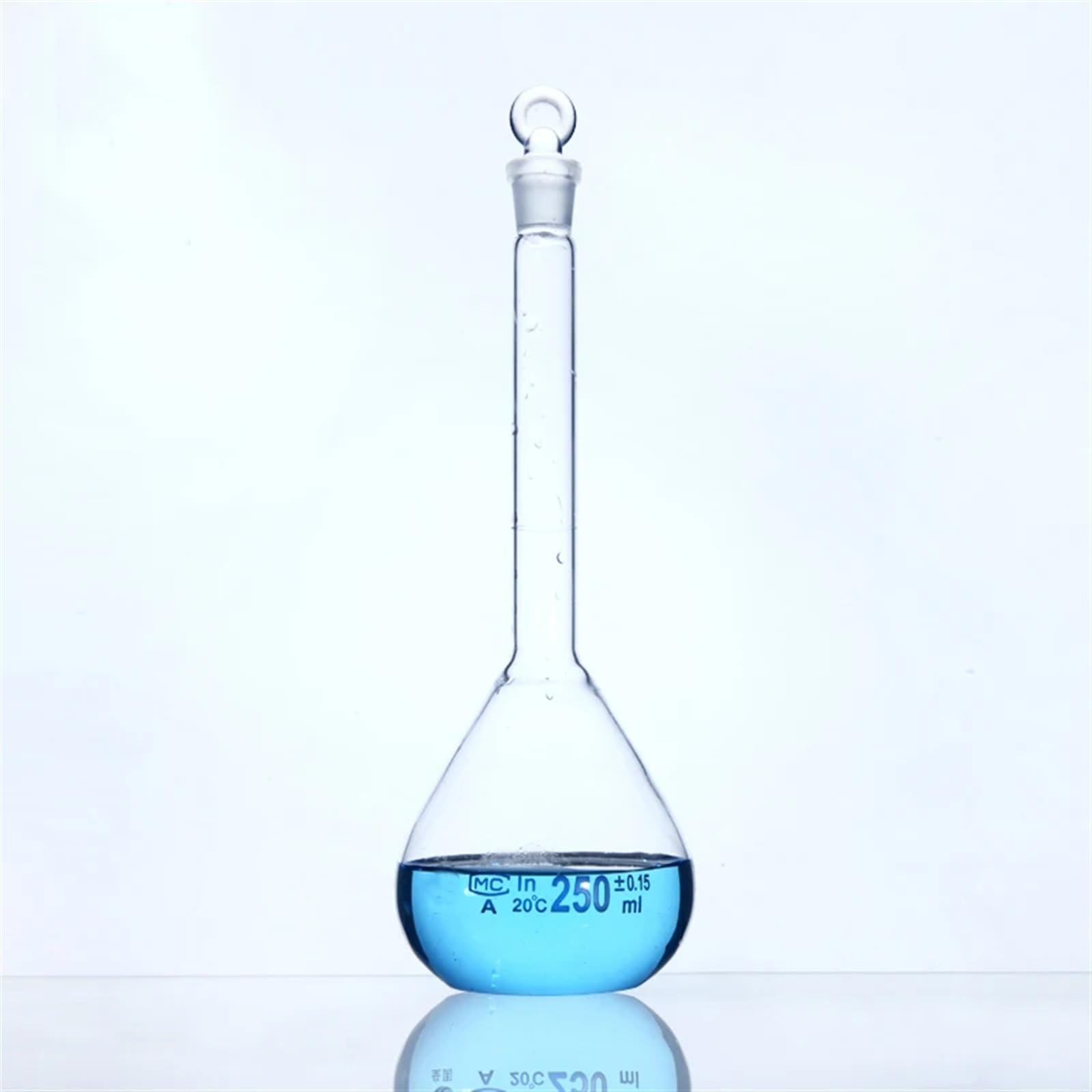 Glas Becherglas Kegelkolben Set, 2 Teile/Paket Transparent/Braun Glas Messkolben Mess(Brown 250mL 2 Pieces)