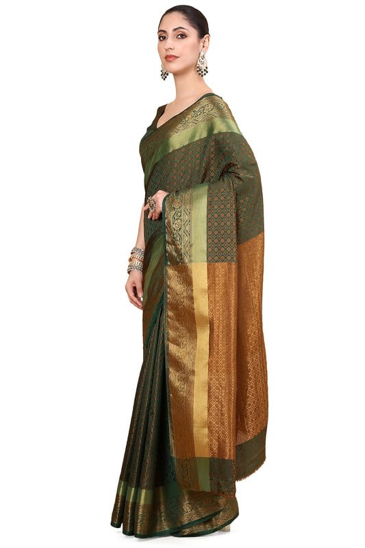 Image of Soch Womens Geometric Woven Design Jacquard Weave Art Silk Saree