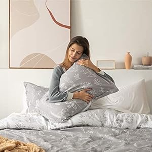 Bedsure Full Comforter Set - Grey Bed Set, 3 Pieces Cute Floral Bedding, 1 Soft Reversible Botanical Flowers Comforter and 2 Pillow Shams Bedsure Full Comforter Set Grey Bed Set 3 Pieces Cute Floral Bedding 1 Soft Reversible Botanical Flowers Comforter and 2 Pillow Shams