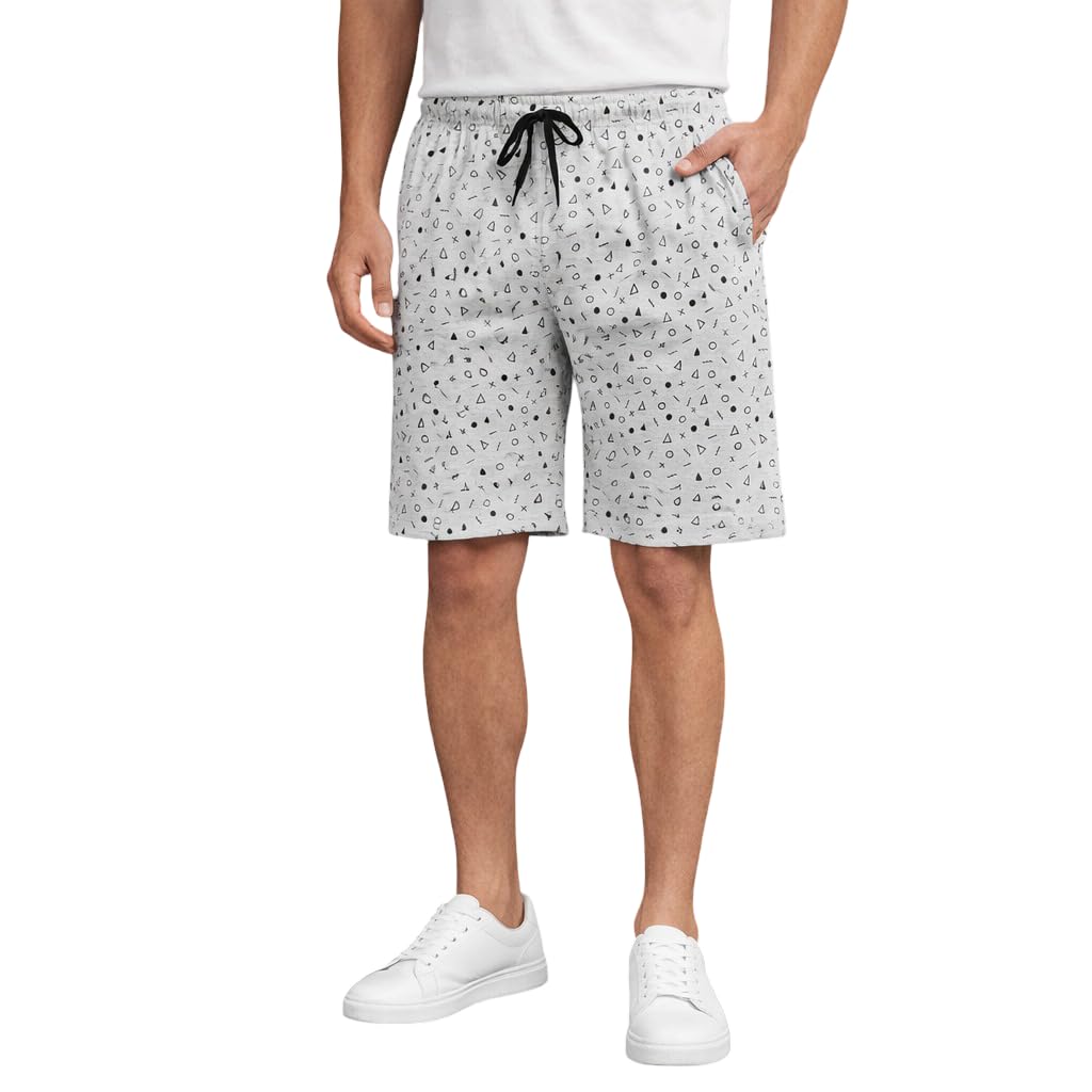 Men’s Cotton Printed Shorts Elastic Waist Casual Summer Shorts-image-23