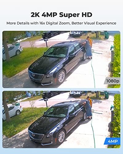 Reolink 2K 4MP Battery Solar Security Camera Outdoor with Human/Vehicle Detection, Wireless Spotlight CCTV IP Camera with Color Night Vision, 2,4GHz WiFi, Time Lapse, 2-Way Audio, Argus 3-4MP