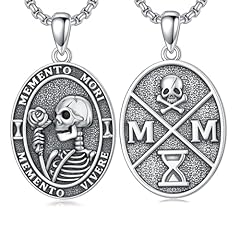 Rose Skull Memento Mori Necklace