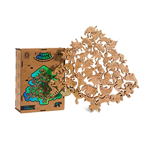 Stacking Blocks 42 Pcs Large Gift Set Wooden Balancing Game Funny Animals Building Blocks Wooden Kids Blocks In Gift Box Balance Toy Stack Game Holiday Birthday Gift Wooden Stacking Toy Funny Anim-42 #TOP19