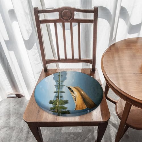 Almohadilla circular de asiento para silla del hogar y suelo de jardín 8