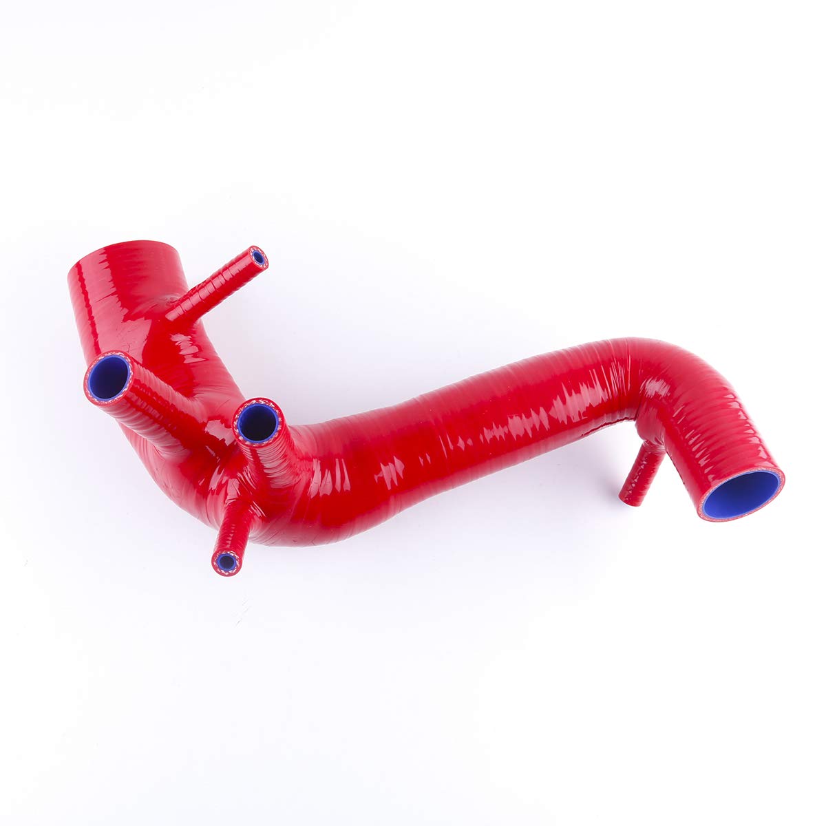 Intake Silicone Hose Inlet Pipe Fit VW Polo 1.8T GTI 9N Ibiza FR MK4 Cupra (Red)