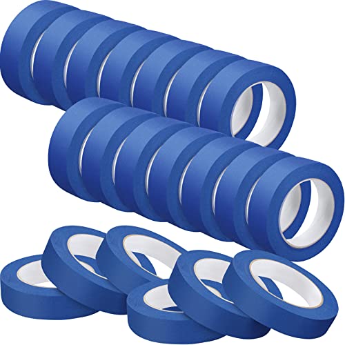 Fainne 20 Rolls Blue Painters Paint Masking Tape, Blue, 1 Inch X 55 Yards