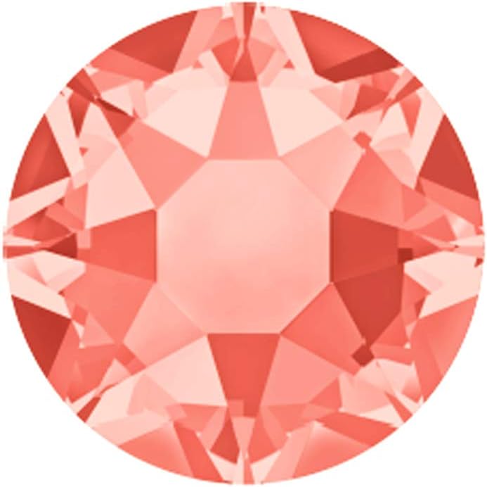 The Design Cart Rose Peach Swarovski Hotfix Rhinestones (30 ss / 6.4 mm) (2.5 Gross - 360 Pieces)