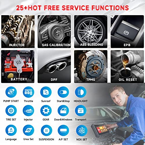 ANCEL V6 PRO+ Bidirectional Scan Tool with 2-Year Updates($400 Value), 2024 Newest Automotive Diagnostic Scanner with Key Programming/All System Scan/25+ Resets/TPMS/EPB/DPF/Android 10.0