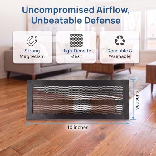 XMXW 3Pack 4x10" Magnetic HVAC Vent Screen Reusable PVC Filter - 1
