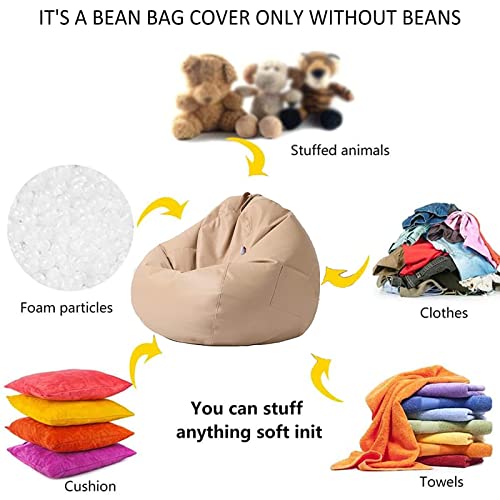 PU Sitzsack-Sesselbezug, Sitzsack Stuhlbezug (Ohne Füllung) Sitzsack Hülle Wasserdicht Sofabezug Für Kinder Und… – Bild 7