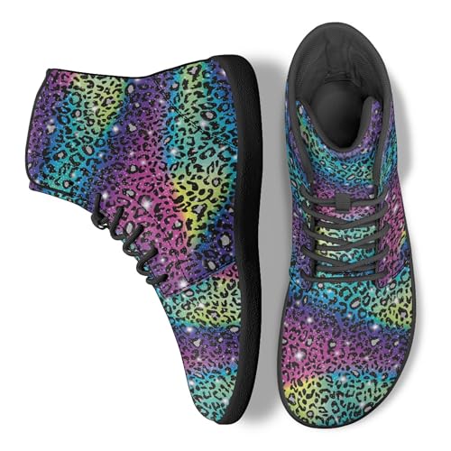 Image of Fashion Print Womens Mens High Top Barefoot Sneakers Flat Shoes