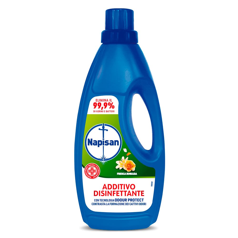 Napisan, Additivo Lavatrice Liquido, Fresca Rugiada, 4 flaconi da 1l