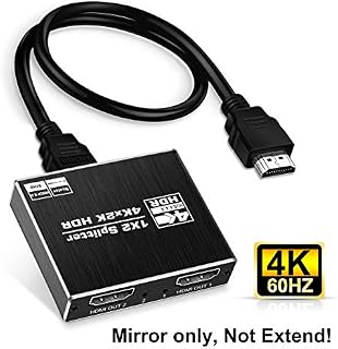 avedio links 4K@60Hz HDMI Splitter 1 in 2 Out, Aluminum HDMI Splitter