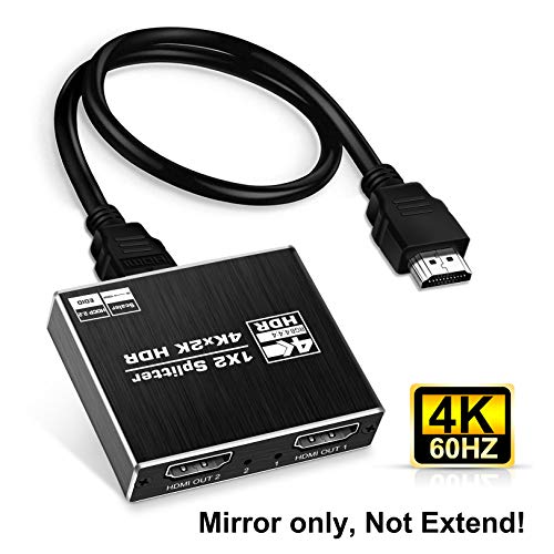 avedio links 4K@60Hz HDMI Splitter 1 in 2 Out, Aluminum HDMI Splitter