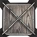 Yaheetech 24 inches Metal Bar Stools Counter Stool Indoor/Outdoor Stackable Barstools Counter Wood Top/Seat Bar Stools Set of 4, Gunmetal